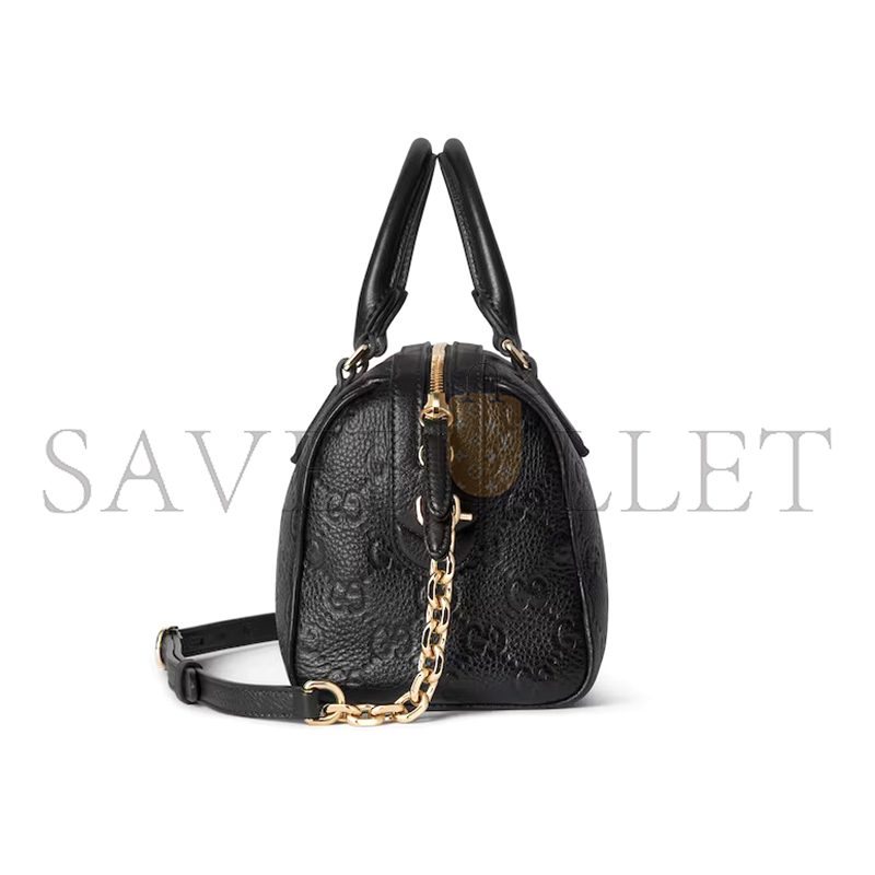 GUCCI GG EMBLEM MEDIUM BOSTON BAG 815255 (25.5*16*14cm)